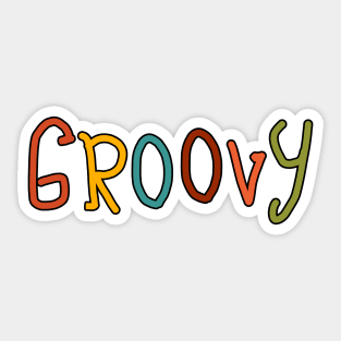 groovy retro vibes aesthetic vintage Sticker